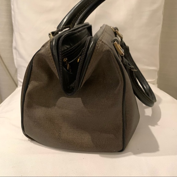 FENDI brown black Boston top handle purse vtg - Picture 4 of 13